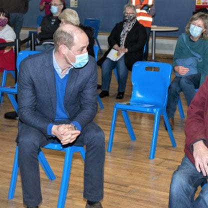 Titan One Piece Antibacterial Chair One Piece Poly Blue Lifestyle Image 2