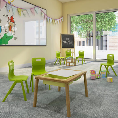 Titan Poly One Piece Chair Lime Green Lifestyle Image 