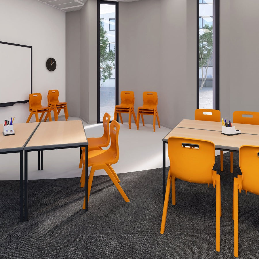 Titan Poly One Piece Chair Orange Lifestyle Image