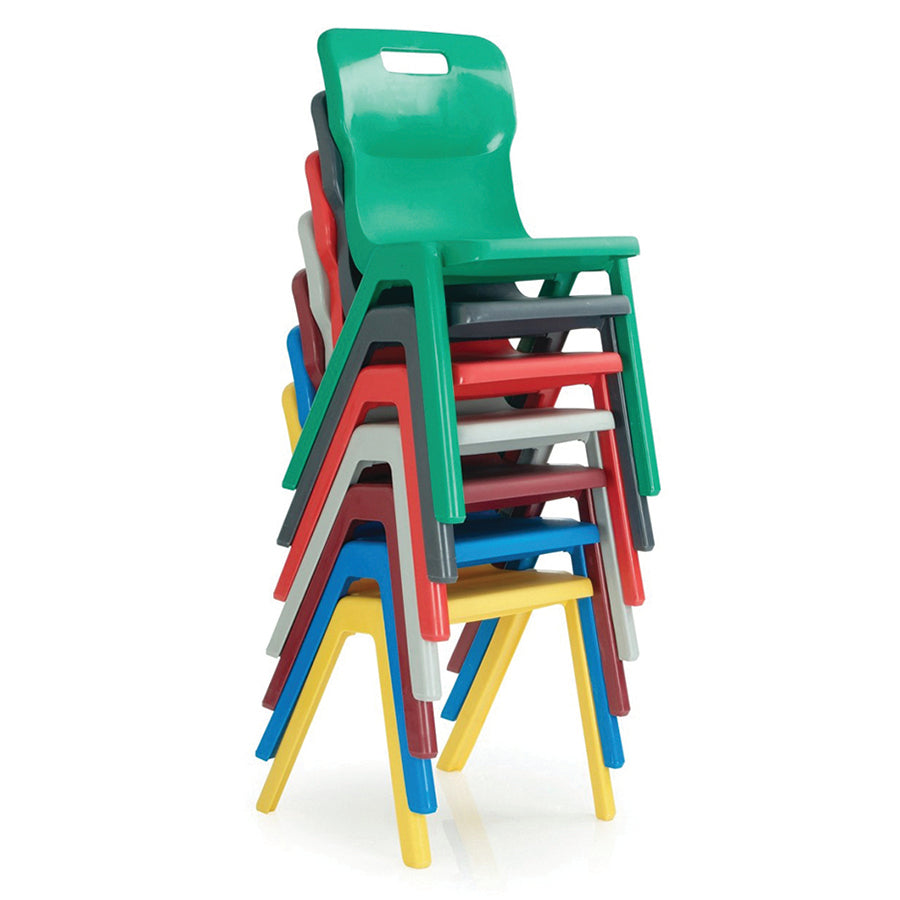 Titan Poly One Piece Chair Stacked