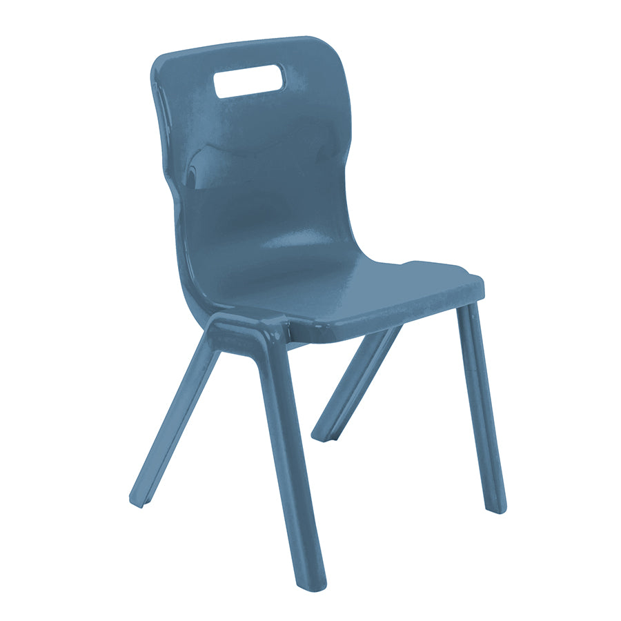 Titan Recycled Retold Poly One Piece Chair CS30692 Steel Blue
