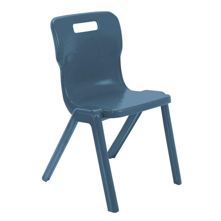 Titan Recycled Retold Poly One Piece Chair CS30694 Steel Blue