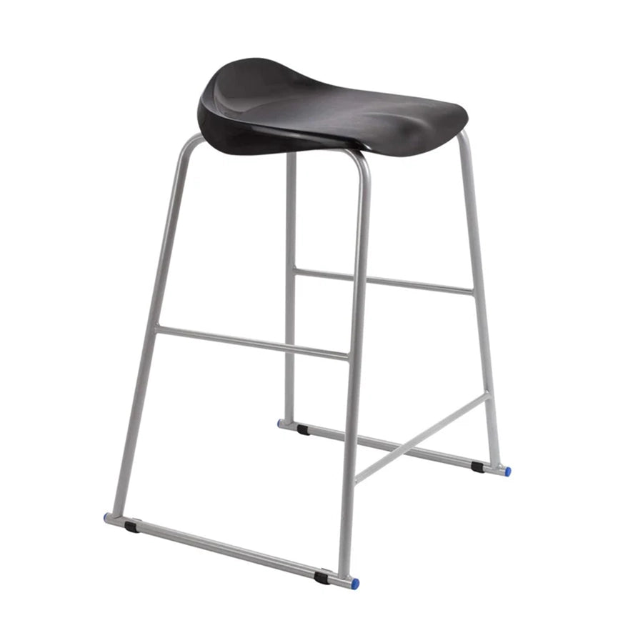 Titan Stool Steel Frame and Polypropylene Seat Black SH690mm