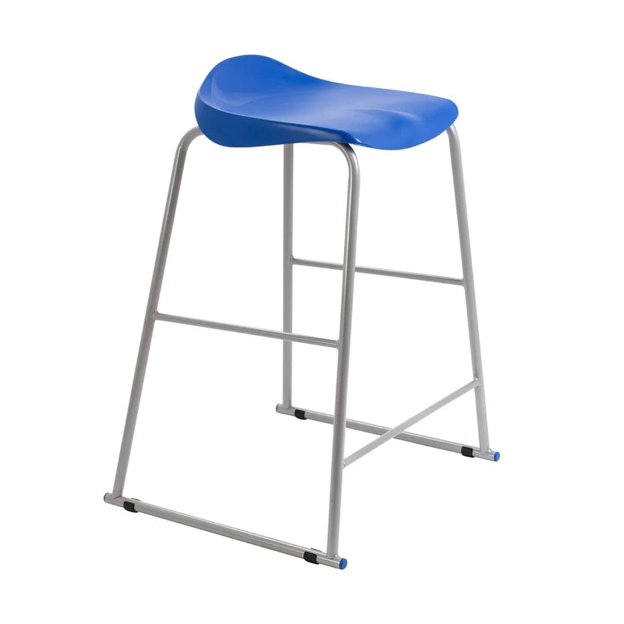 Titan Stool Steel Frame and Polypropylene Seat Blue SH690mm