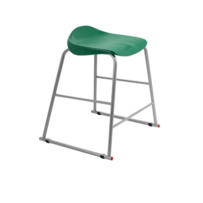 Titan Stool Steel Frame and Polypropylene Seat Green SH565mm