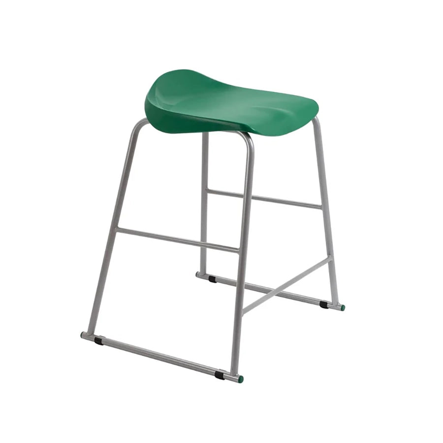 Titan Stool Steel Frame and Polypropylene Seat Green SH610mm