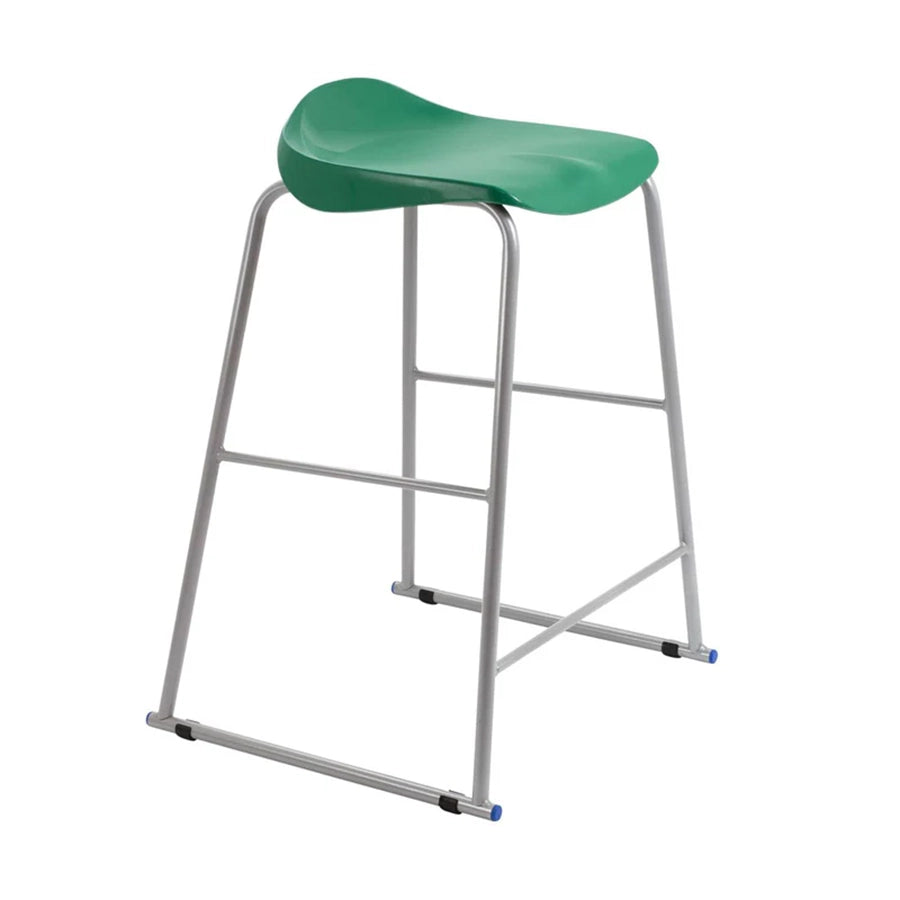 Titan Stool Steel Frame and Polypropylene Seat Green SH690mm