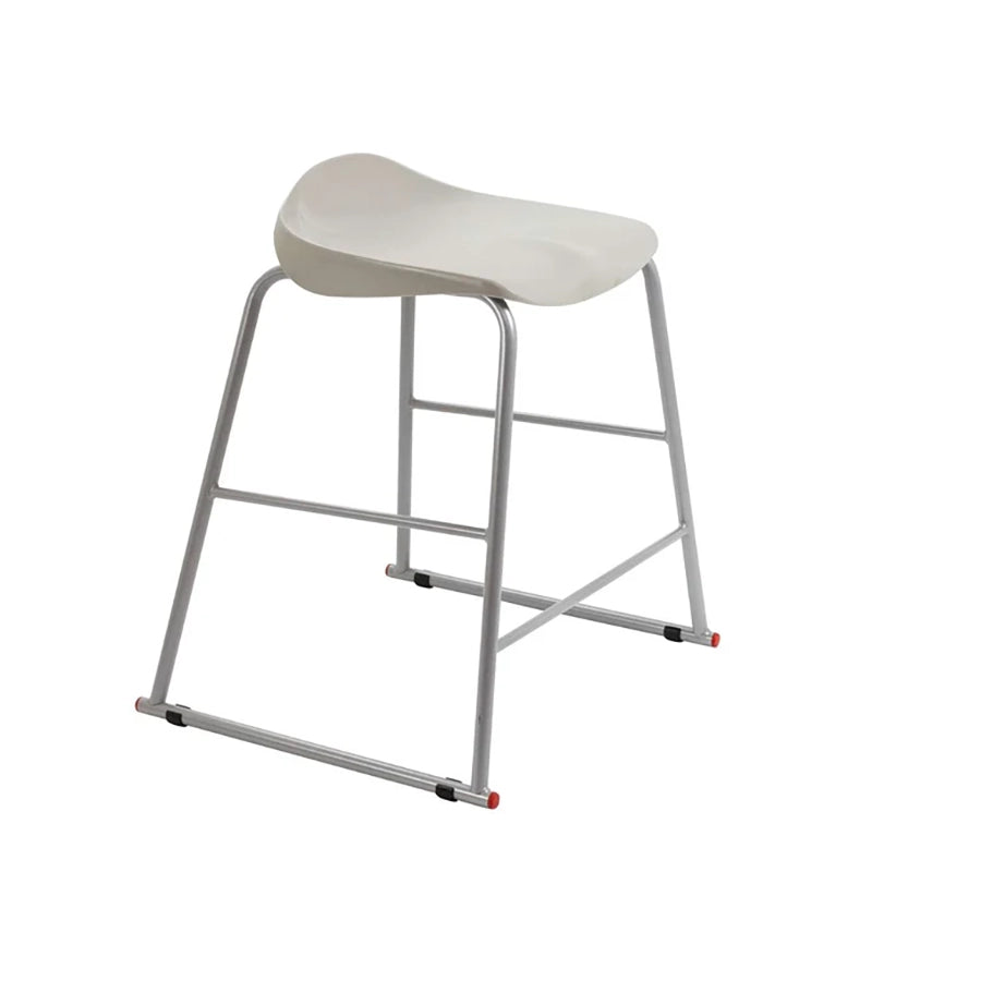 Titan Stool Steel Frame and Polypropylene Seat Grey SH565mm