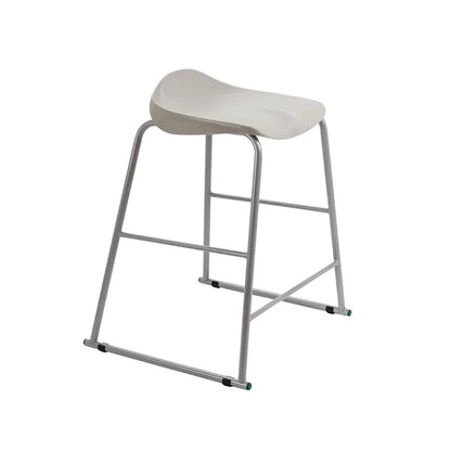 Titan Stool Steel Frame and Polypropylene Seat Grey SH610mm