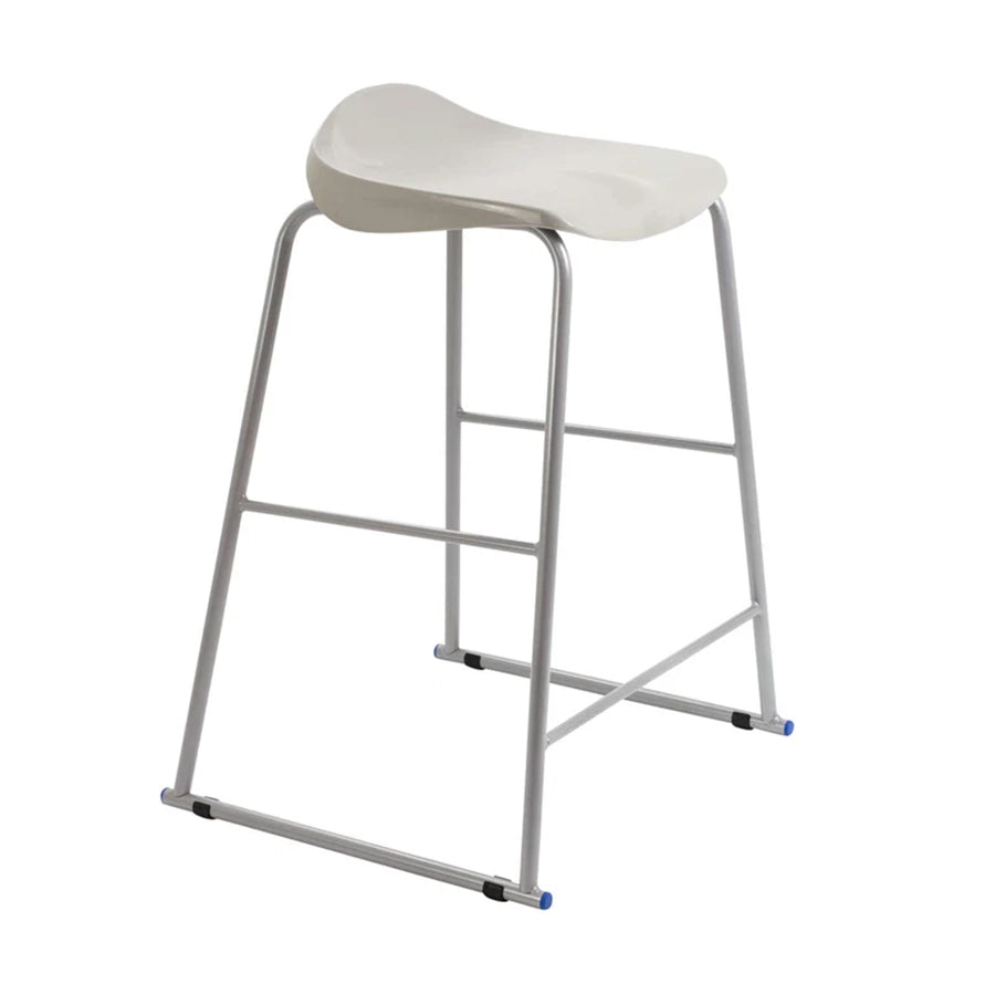 Titan Stool Steel Frame and Polypropylene Seat Grey SH690mm