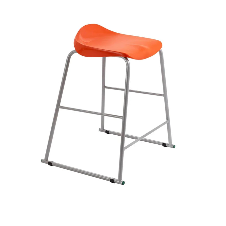 Titan Stool Steel Frame and Polypropylene Seat Orange SH610mm