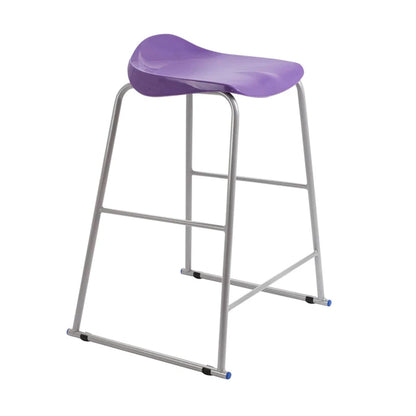 Titan Stool Steel Frame and Polypropylene Seat Purple SH690mm