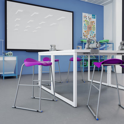 Titan Stool Steel Frame and Polypropylene Seat Purple SH690mm Lifestyle Image