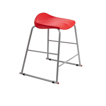 Titan Stool Steel Frame and Polypropylene Seat Red SH565mm
