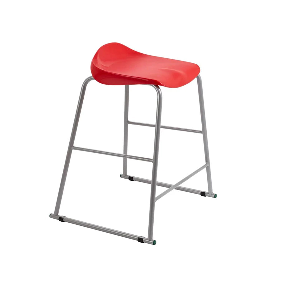 Titan Stool Steel Frame and Polypropylene Seat Red SH610mm