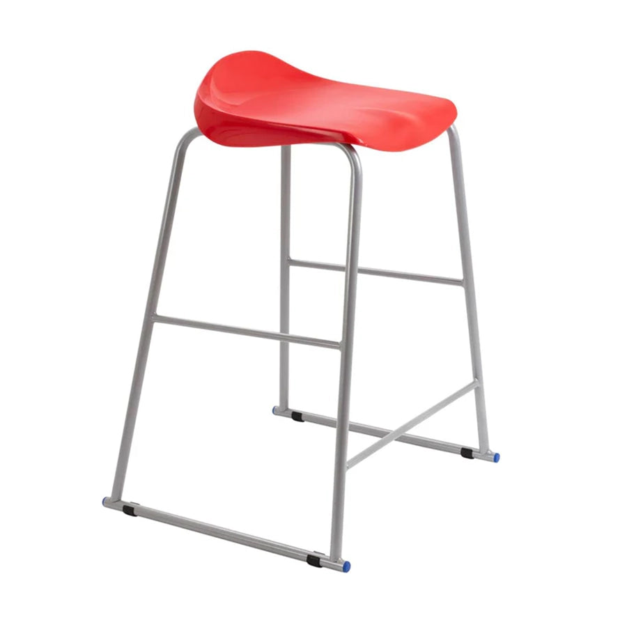 Titan Stool Steel Frame and Polypropylene Seat Red SH690mm
