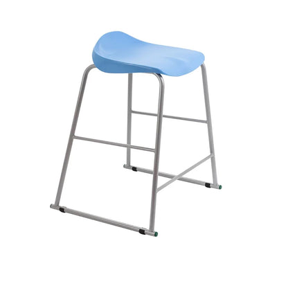 Titan Stool Steel Frame and Polypropylene Seat Sky Blue SH610mm