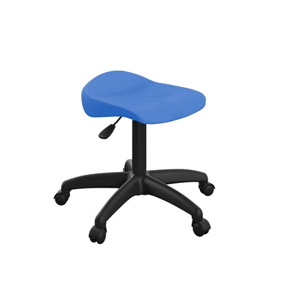 Titan Swivel Stool with Black Base Junior Blue on Castors
