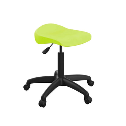 Titan Swivel Stool with Black Base Senior Lime Green on Castors