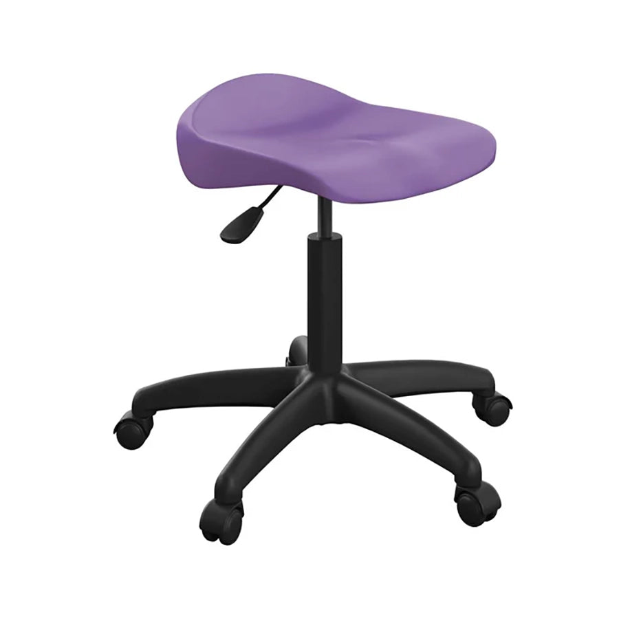 Titan Swivel Stool with Black Base Senior Purple on Castors