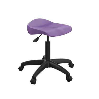 Titan Swivel Stool with Black Base Senior Purple on Castors 1