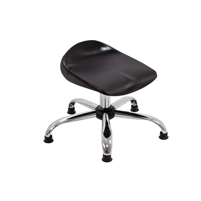 Titan Swivel Stool with Chrome Base Junior Black on Glides