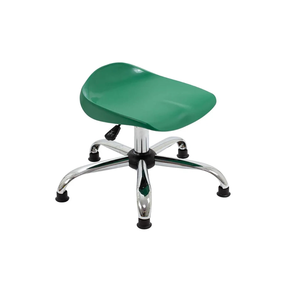 Titan Swivel Stool with Chrome Base Junior Green on Glides
