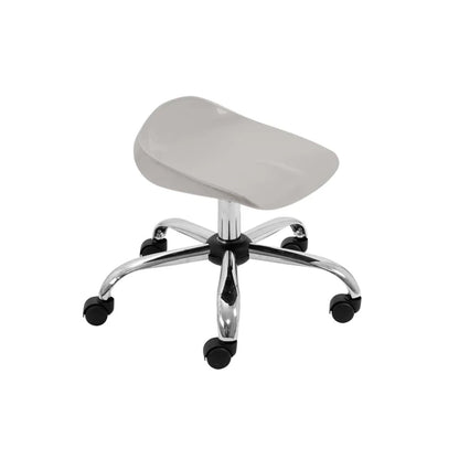 Titan Swivel Stool with Chrome Base Junior Grey on Castors