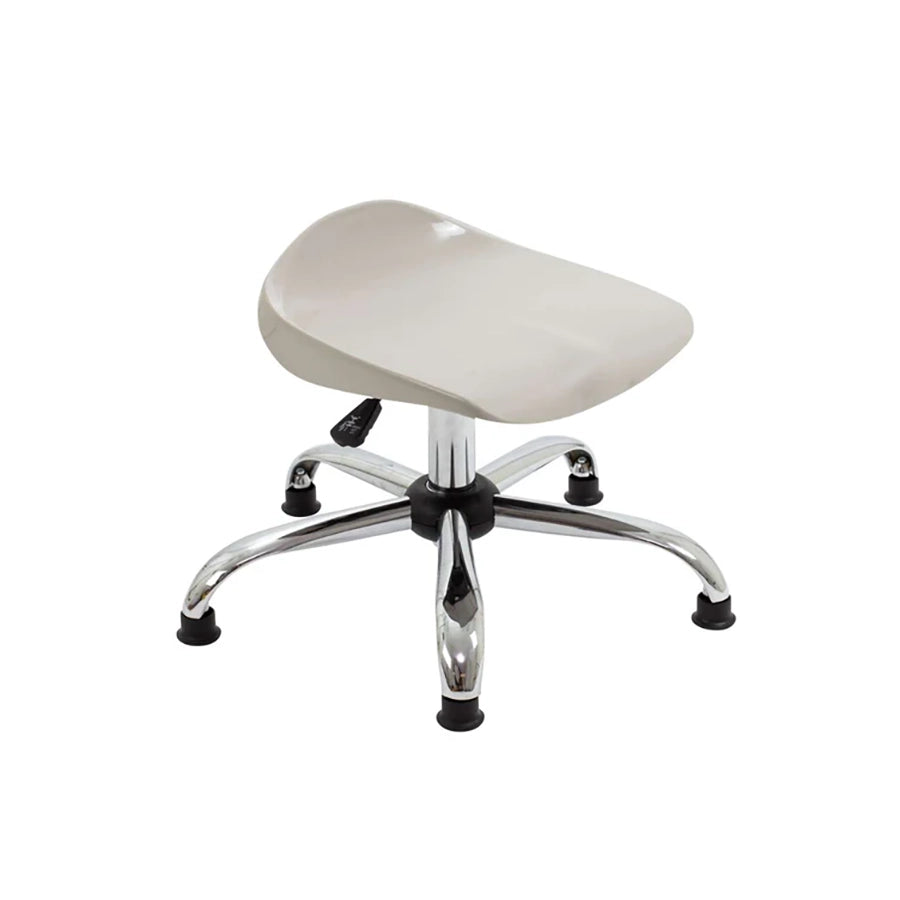 Titan Swivel Stool with Chrome Base Junior Grey on Glides