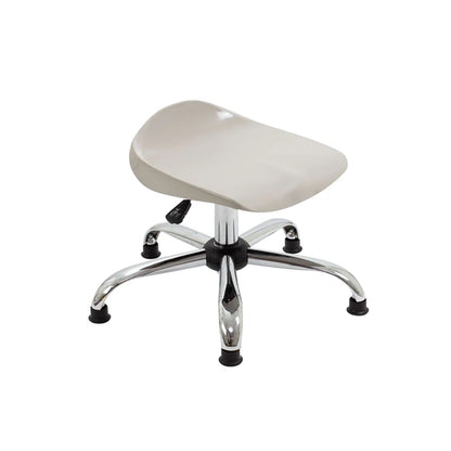 Titan Swivel Stool with Chrome Base Junior Grey on Glides