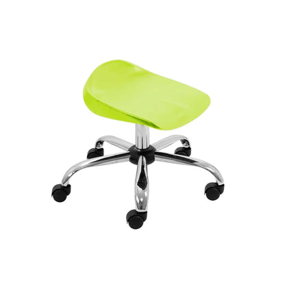 Titan Swivel Stool with Chrome Base Junior Lime Green on Castors