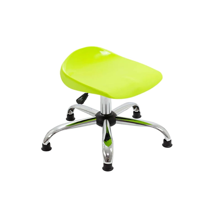 Titan Swivel Stool with Chrome Base Junior Lime Green on Glides