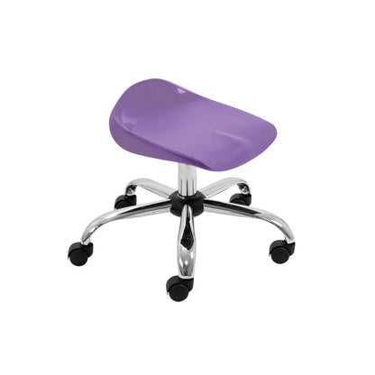 Titan Swivel Stool with Chrome Base Junior Purple on Castors