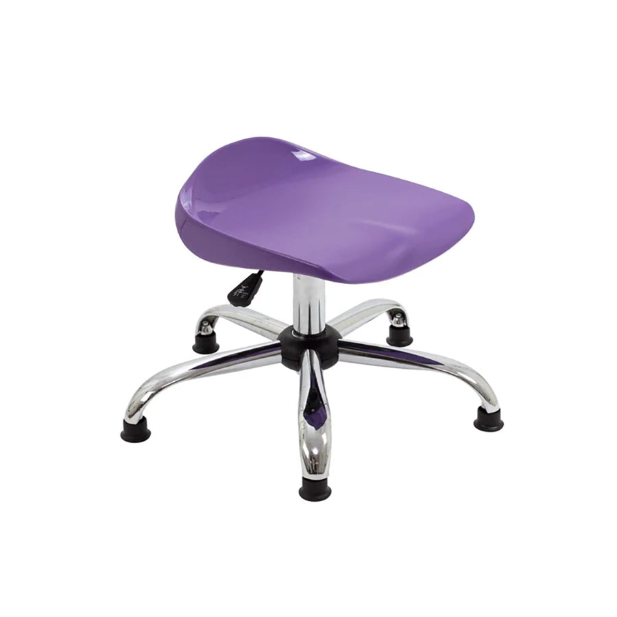 Titan Swivel Stool with Chrome Base Junior Purple on Glides