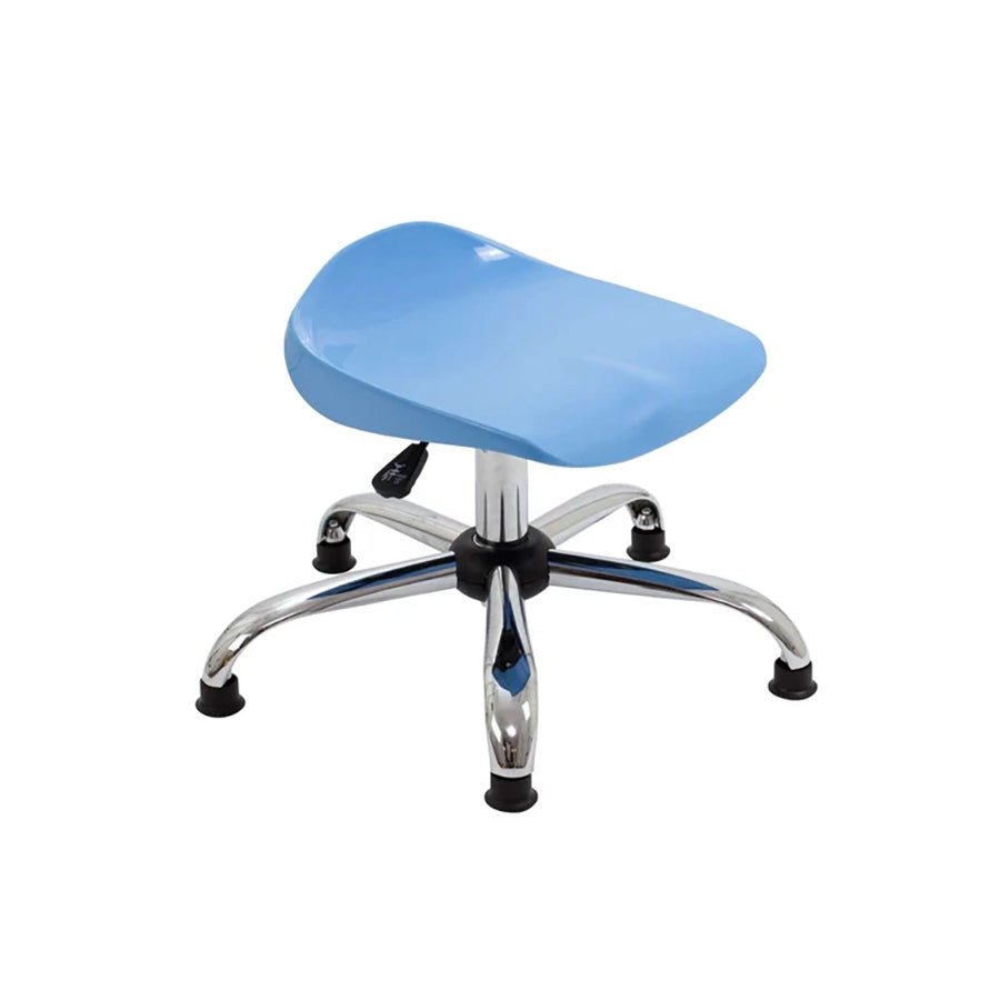 Titan Swivel Stool with Chrome Base Junior Sky Blue on Glides
