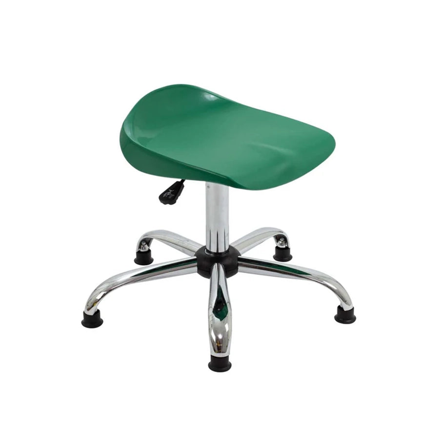 Titan Swivel Stool with Chrome Base Senior Green on Glides