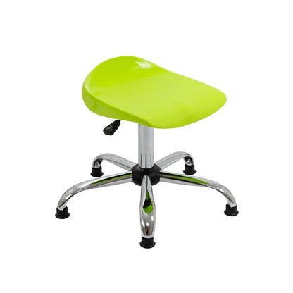 Titan Swivel Stool with Chrome Base Senior Lime Green on Glides