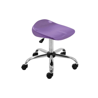 Titan Swivel Stool with Chrome Base Senior Purple on Castors