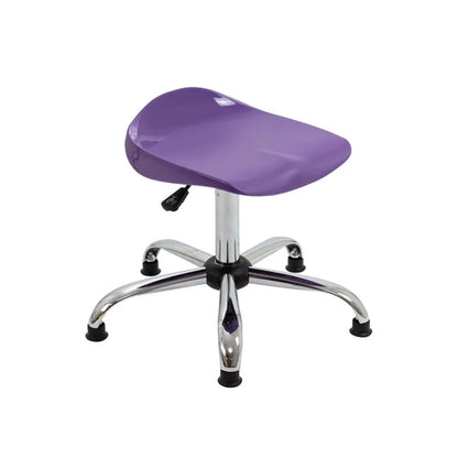 Titan Swivel Stool with Chrome Base Senior Purple on Glides
