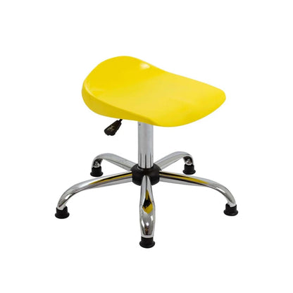 Titan Swivel Stool with Chrome Base Senior Yellow on Glides