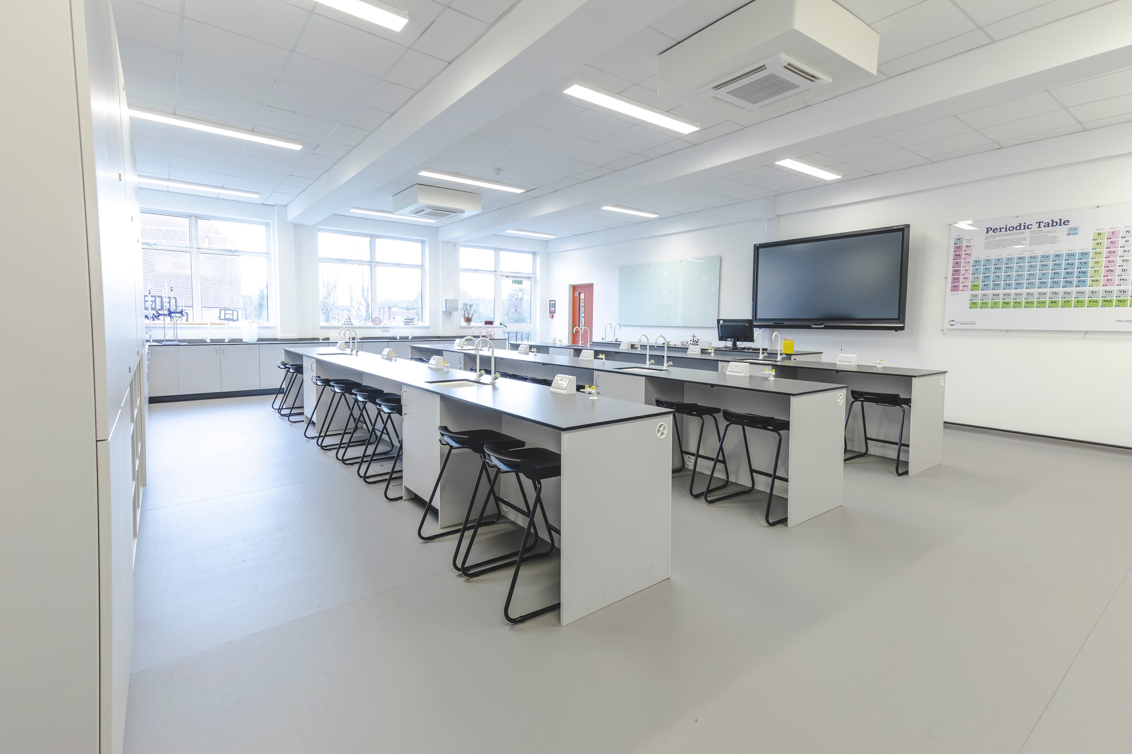 Tormead Science Lab classroom with Postura+ Low back Stools
