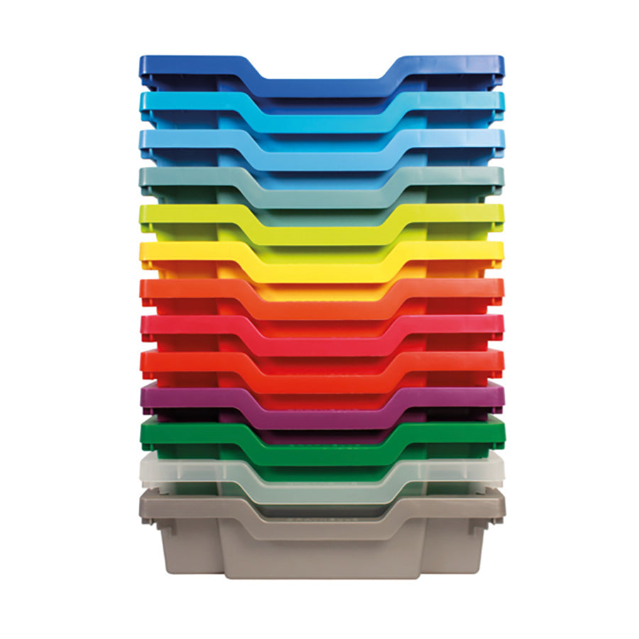 Smart Storage Coloured Edge 10 Tray Single Unit With Lockable Doors