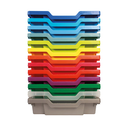 Smart Storage Coloured Edge 10 Tray Single Unit With Lockable Doors