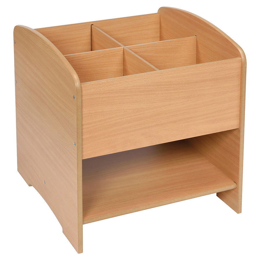 Twoey 4 Compartment Kinderbox with Shelf S-1920-06 BK30094