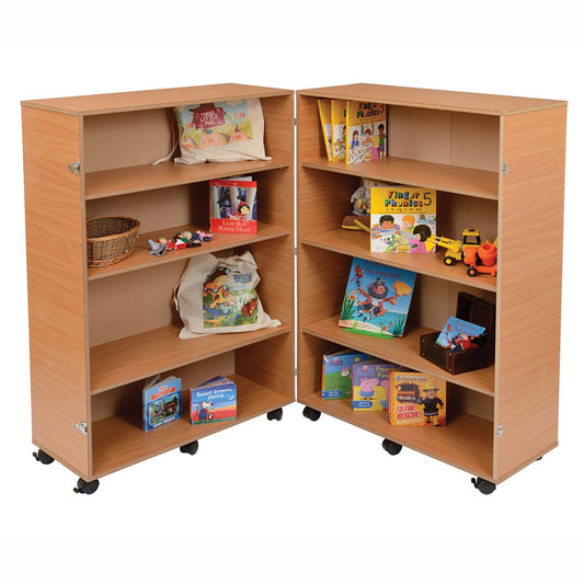 Twoey 4 Shelf Bookcase Hinged Beech S-1110-06 BO30366 1