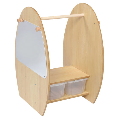 Twoey Mini Dress Up Trolley with Clear Trays S-0341-07 JR31395-MAPLE 1