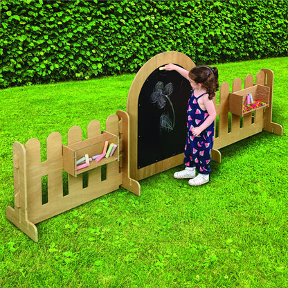 Twoey Outdoor Blackboard & Mirror Fence Set S1-2550-24 JR32132 2