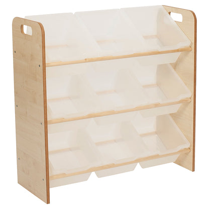 Twoey Single Sided Classroom Tidy with Clear Gratnells Trays S-1643-07 YP30102-MAPLE-CLEAR