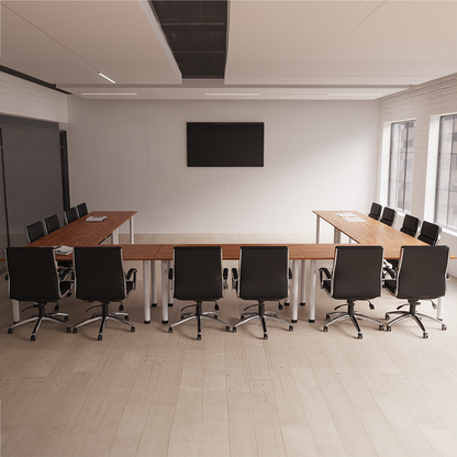 Impulse Straight Table With Post Leg