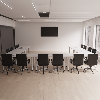 Impulse Straight Table With Post Leg